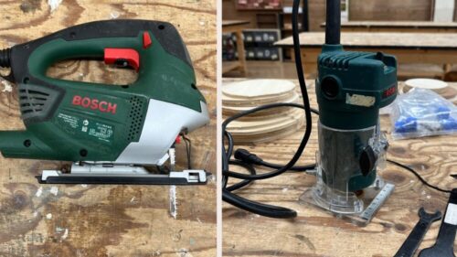 レンタル工具のジグソーとトリマー