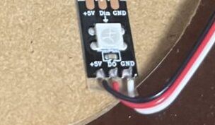 LEDテープライトをはんだ付けした端子の状態