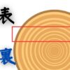 木材の木表、木裏の違いとその使い方について解説する。
