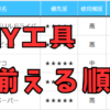 DIY初心者向け工具の優先順位