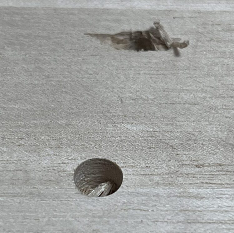 バリ無くきれいに穴あけする
