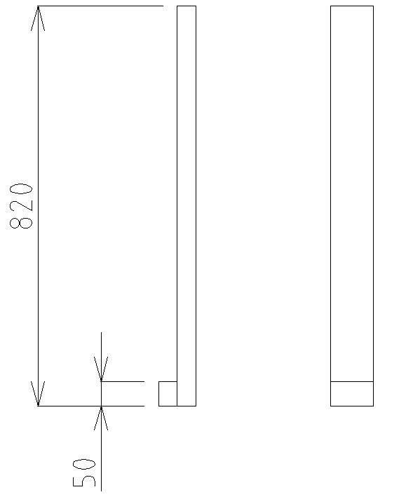 2x4作業台の脚の図面