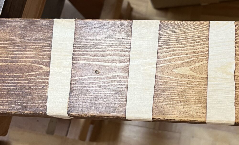 オールドウッドワックスの塗り比べ 60-120-180サンディングの比較