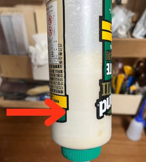 タイトボンドは気温が低いと分離する