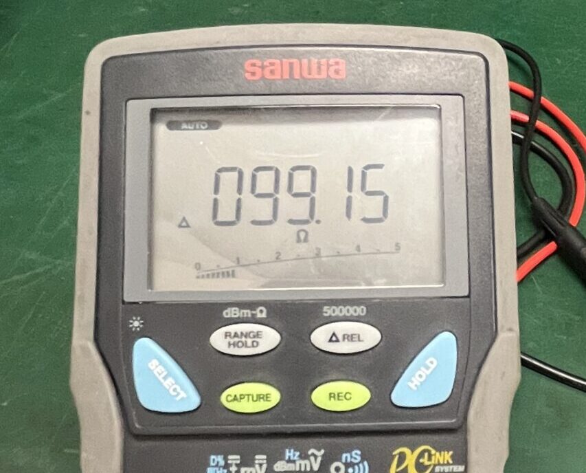 ハンドテスターのデジタル表示