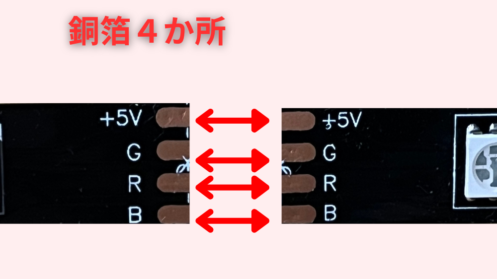 ダイソーフルカラーLEDテープライトの配線方法